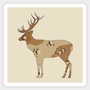 Camo Deer - 7 Sticker